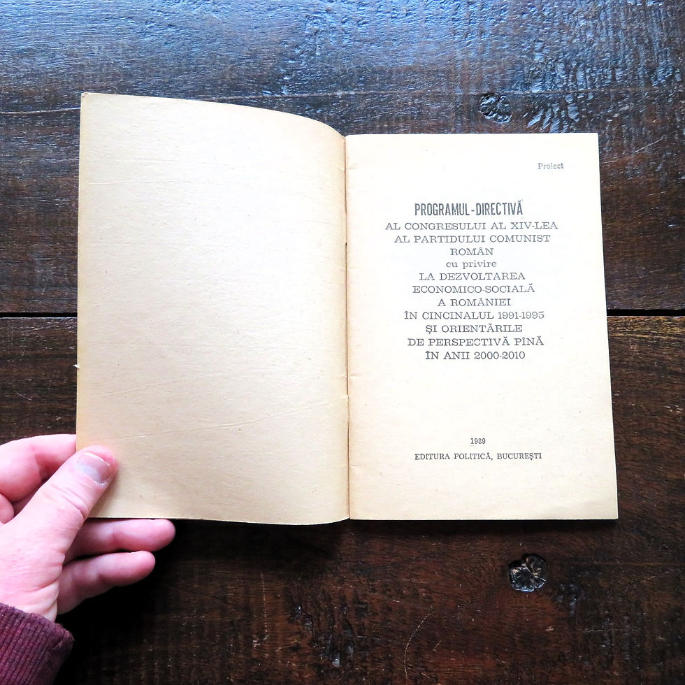 Thumbnail: Book Romania The Directive Program Of The XIVth Romanian Communist Congress 1989