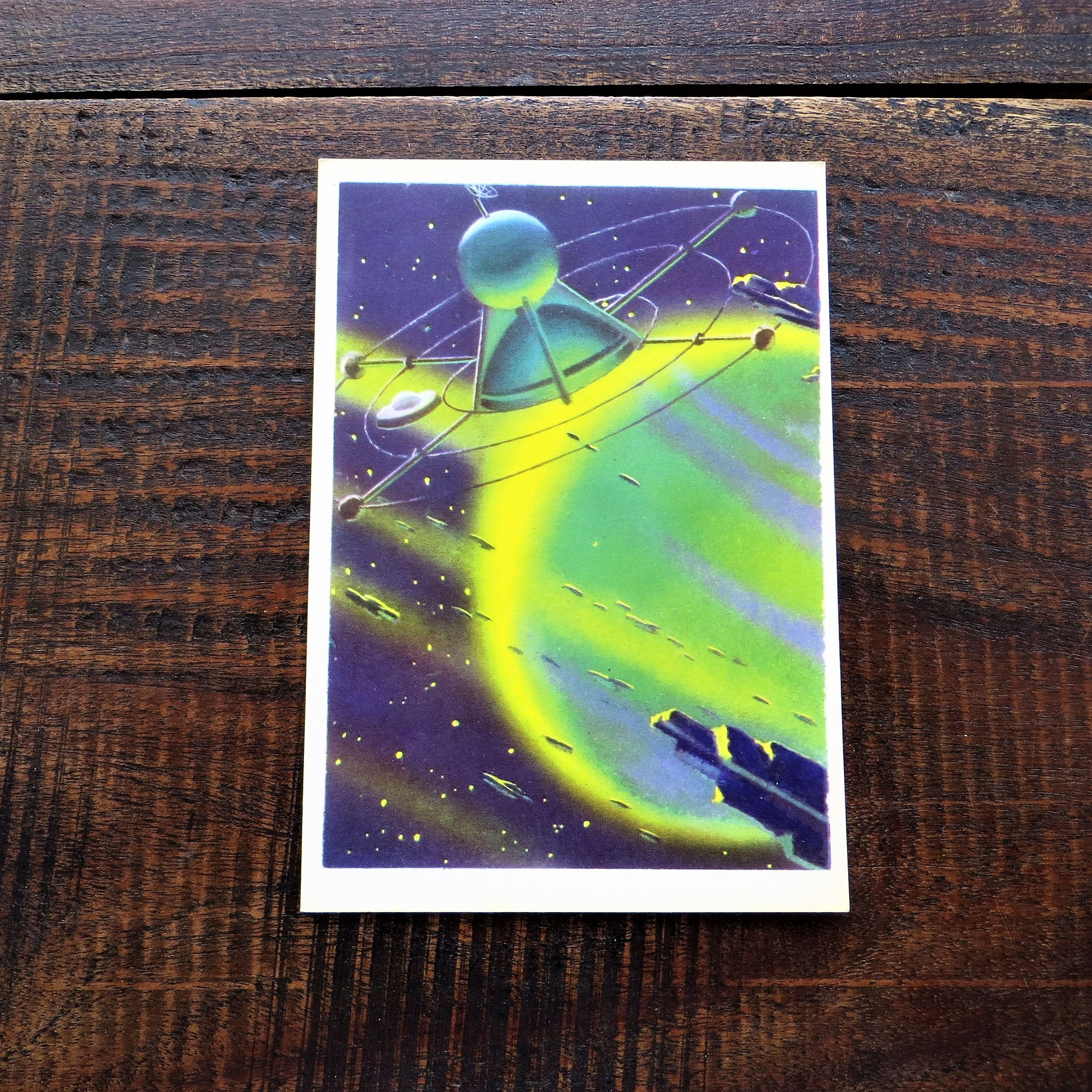 Postcard Soviet Russia Space