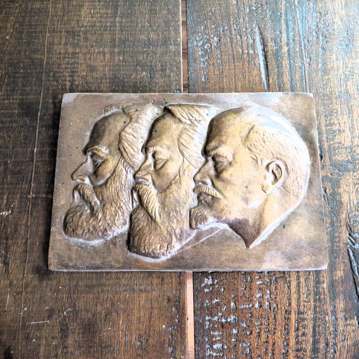 Wallpiece DDR Plaque Karl Marx, Friedrich Engels And Lenin