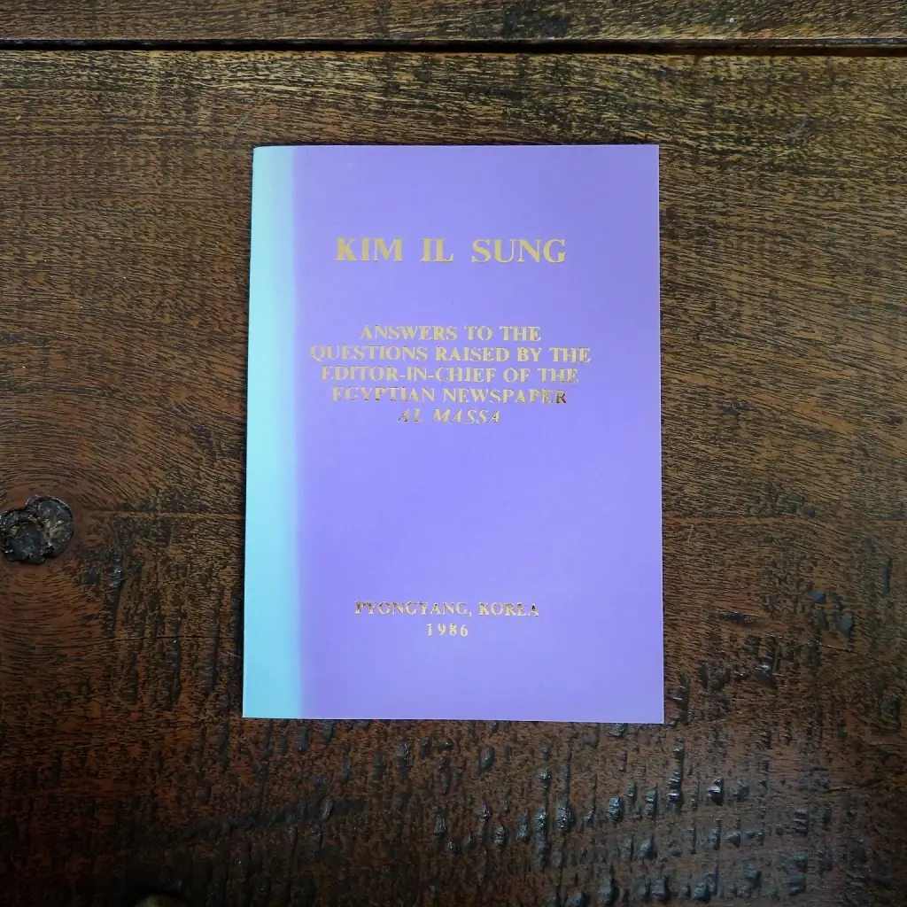Book Korea Kim Il Sung Answers To The Questions 1986