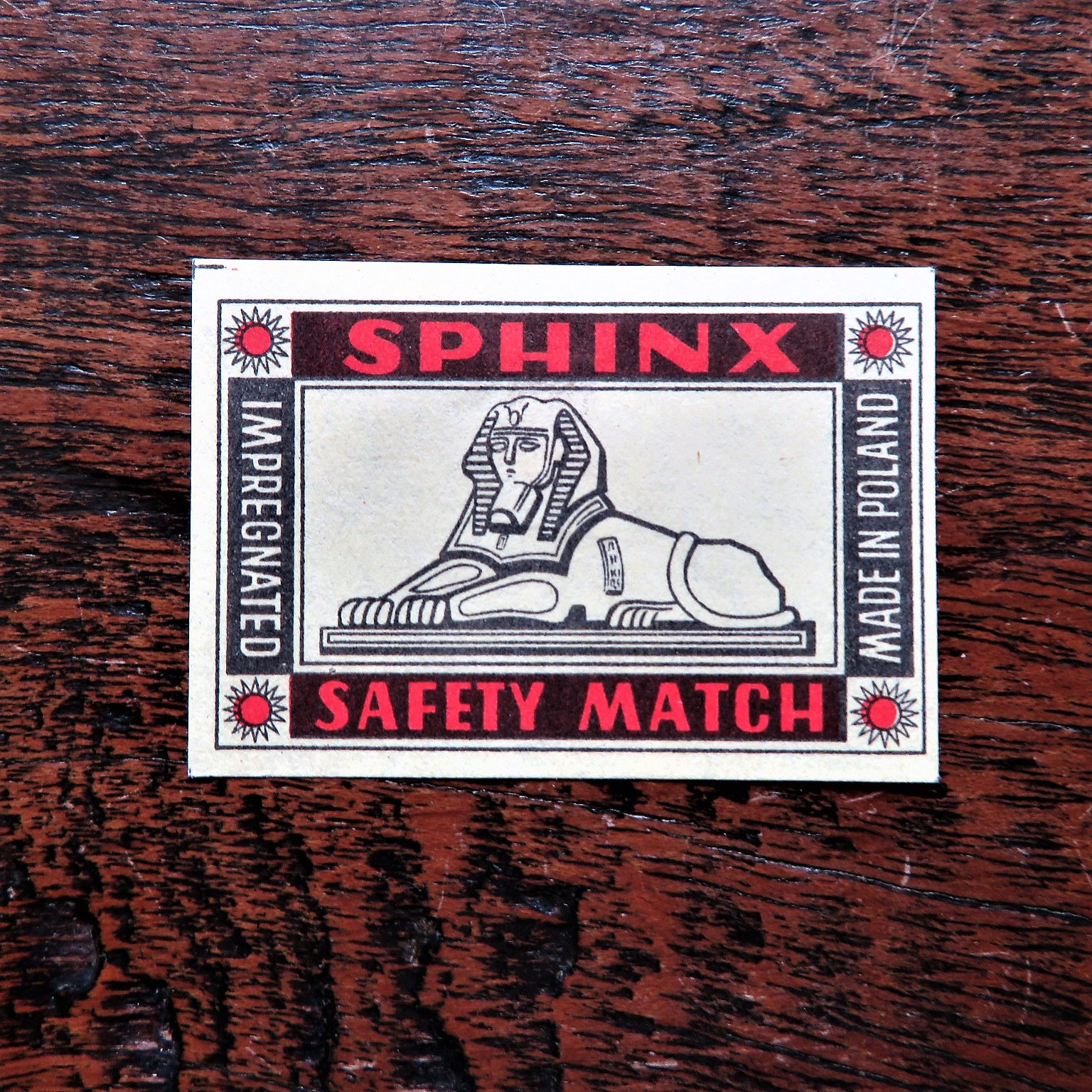 Matchbox Label Poland Sphinx