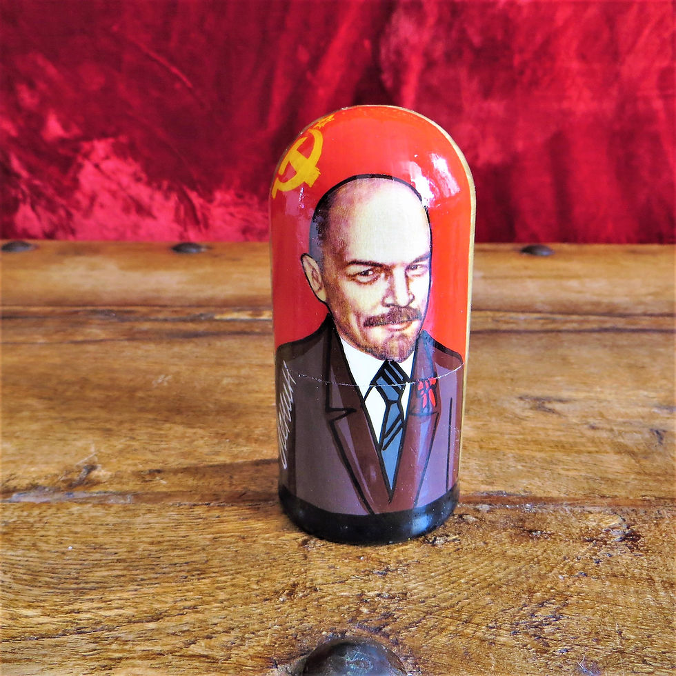 Thumbnail: Matroesjka Nesting Dolls Lenin, Stalin, Brezhnev, Gorbatsjov, Putin