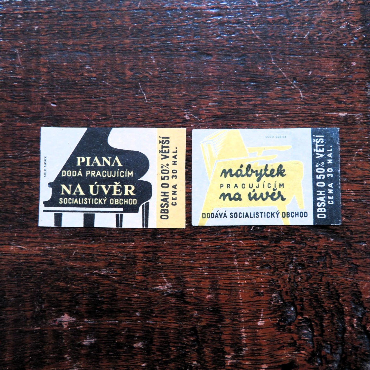 Matchbox Label Czechoslovakia Pianos Will Be Delivered To The Workers