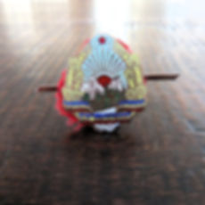 Pin Romania Socialist Republic Of Romania Red Sun