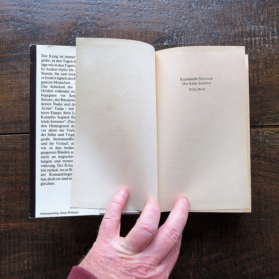 Thumbnail: Books DDR Literature Konstantin Simonov Romantrilogy III The Last Summer 1976