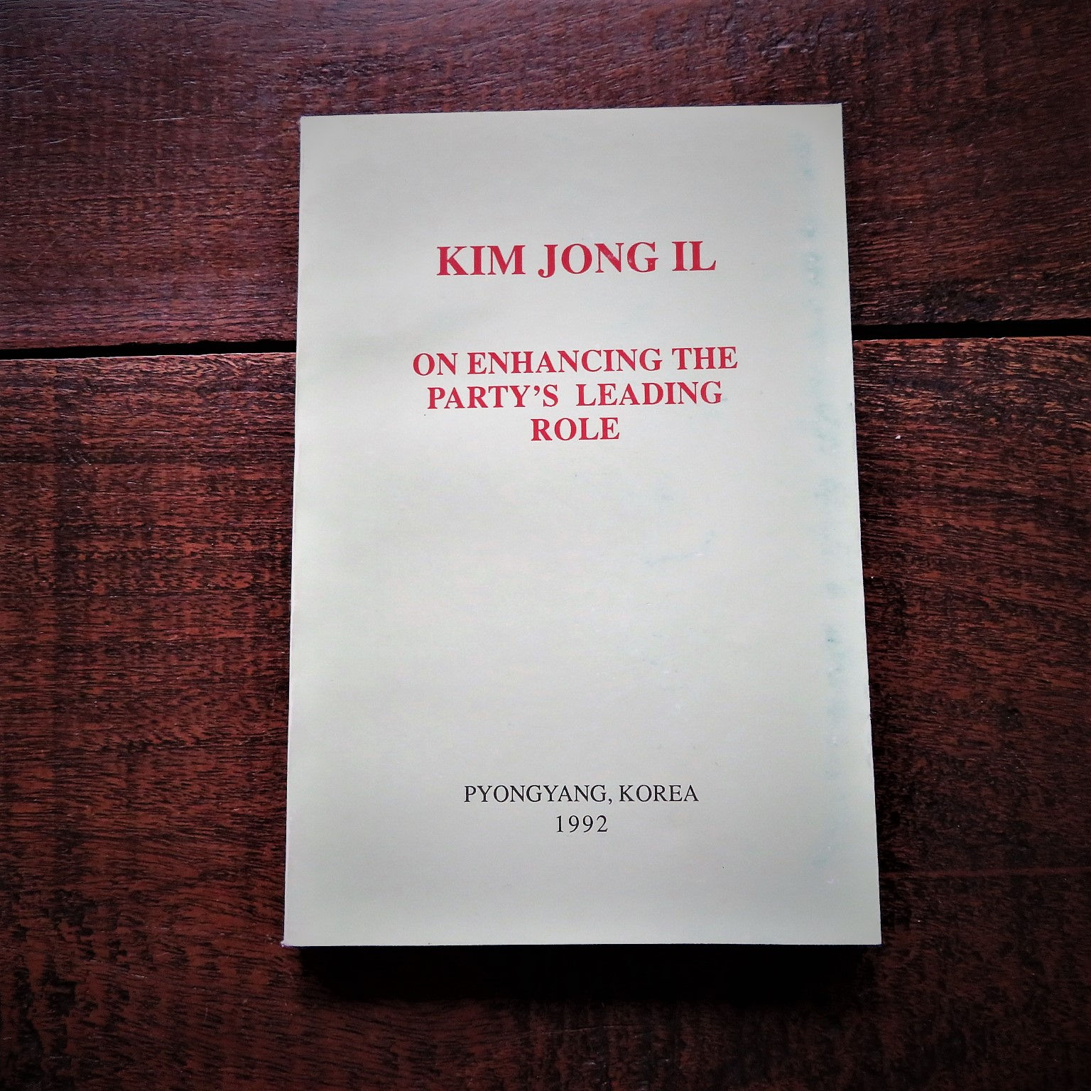 On Enhancing The Partys Leading Role 1992