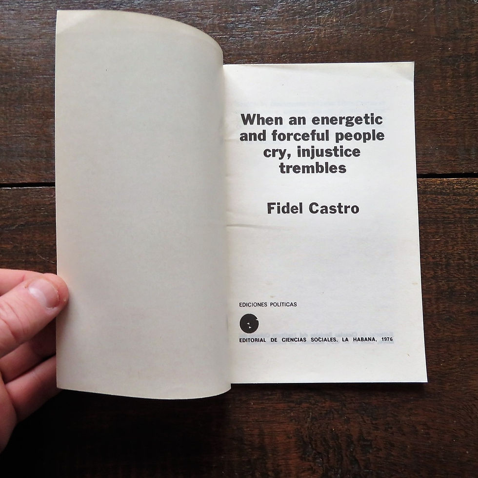 Thumbnail: Book Cuba When An Energetic And Forceful People Cry, Injustice Trembles 1976