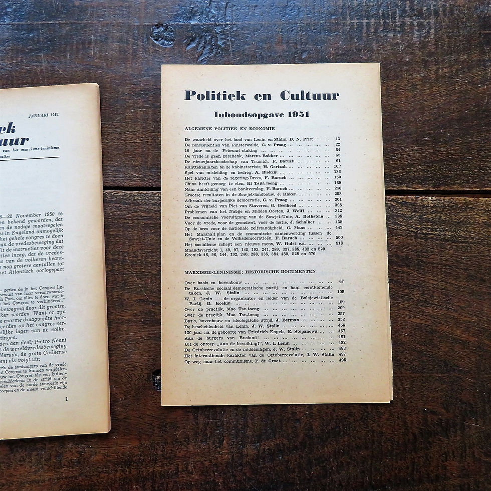Thumbnail: Magazine Netherlands Politics And Culture 6th. Year No.1 January 1951 With Inlay