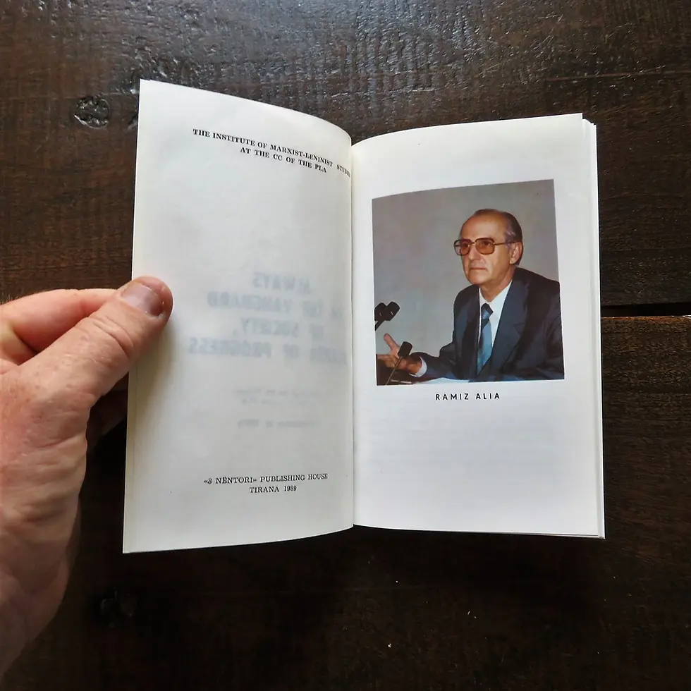 Thumbnail: Book Albania Always In The Vanguard Of Society, Bearer Of Progress 1989