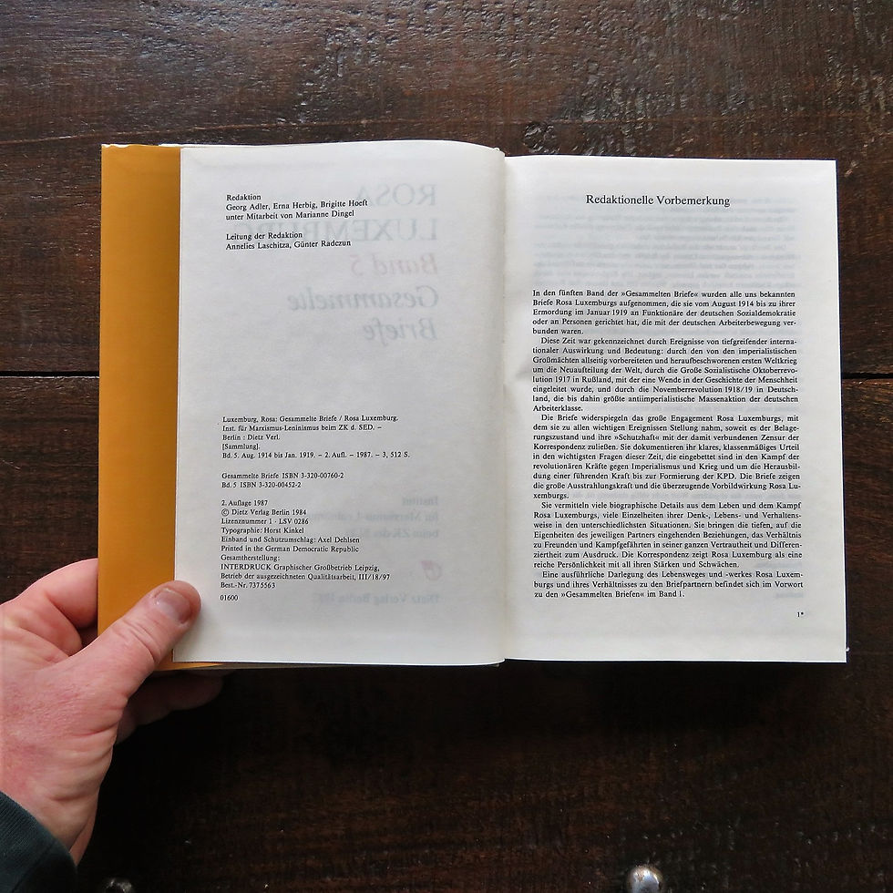 Thumbnail: Book DDR Rosa Luxemburg Gesammelte Briefe Part 5 1987 In Original Wrapping Paper