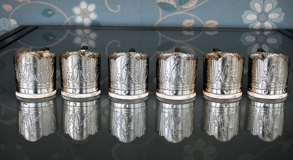 Thumbnail: Tableware Soviet Russia Soviet Tea Glass Holders Ural