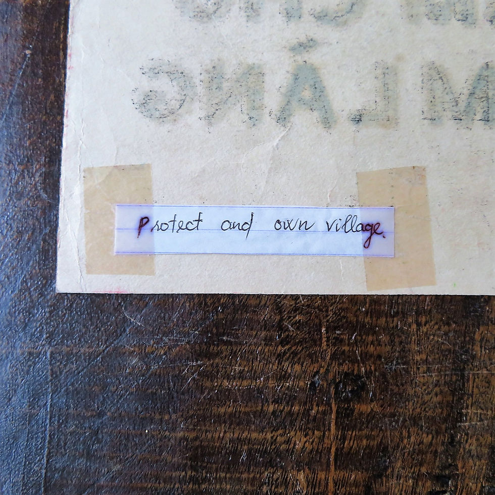 Thumbnail: Poster Vietnam Original Handpainted Protect And Own Village