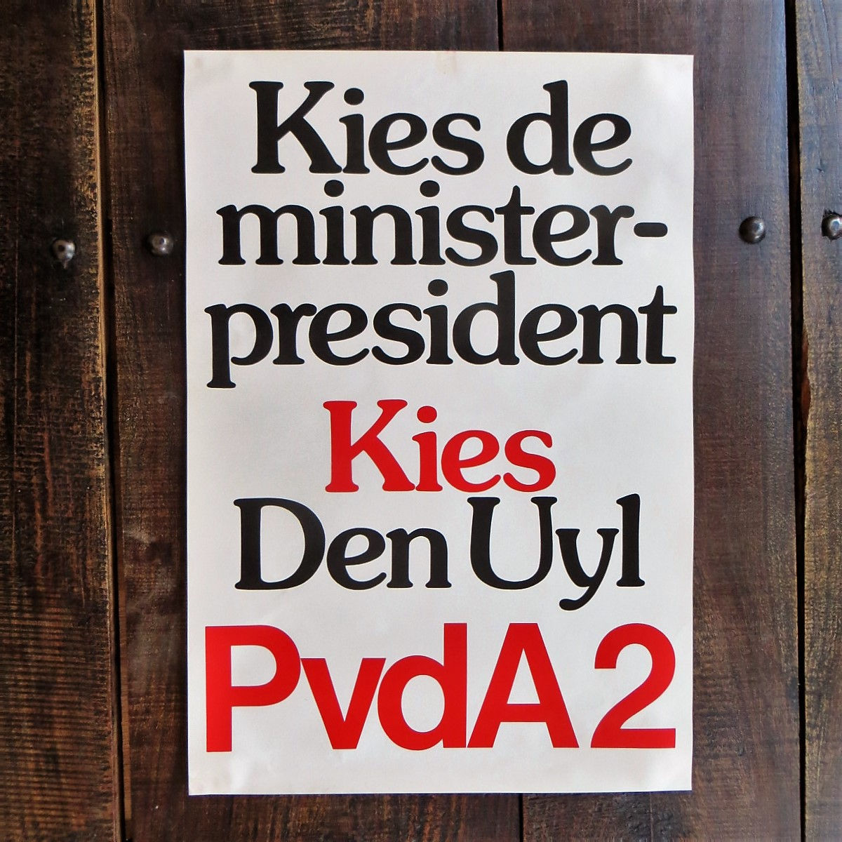 Poster Netherlands Original Choose The Prime Minister