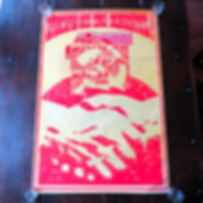 Poster Soviet Russia Workers Of The World Unite 1988