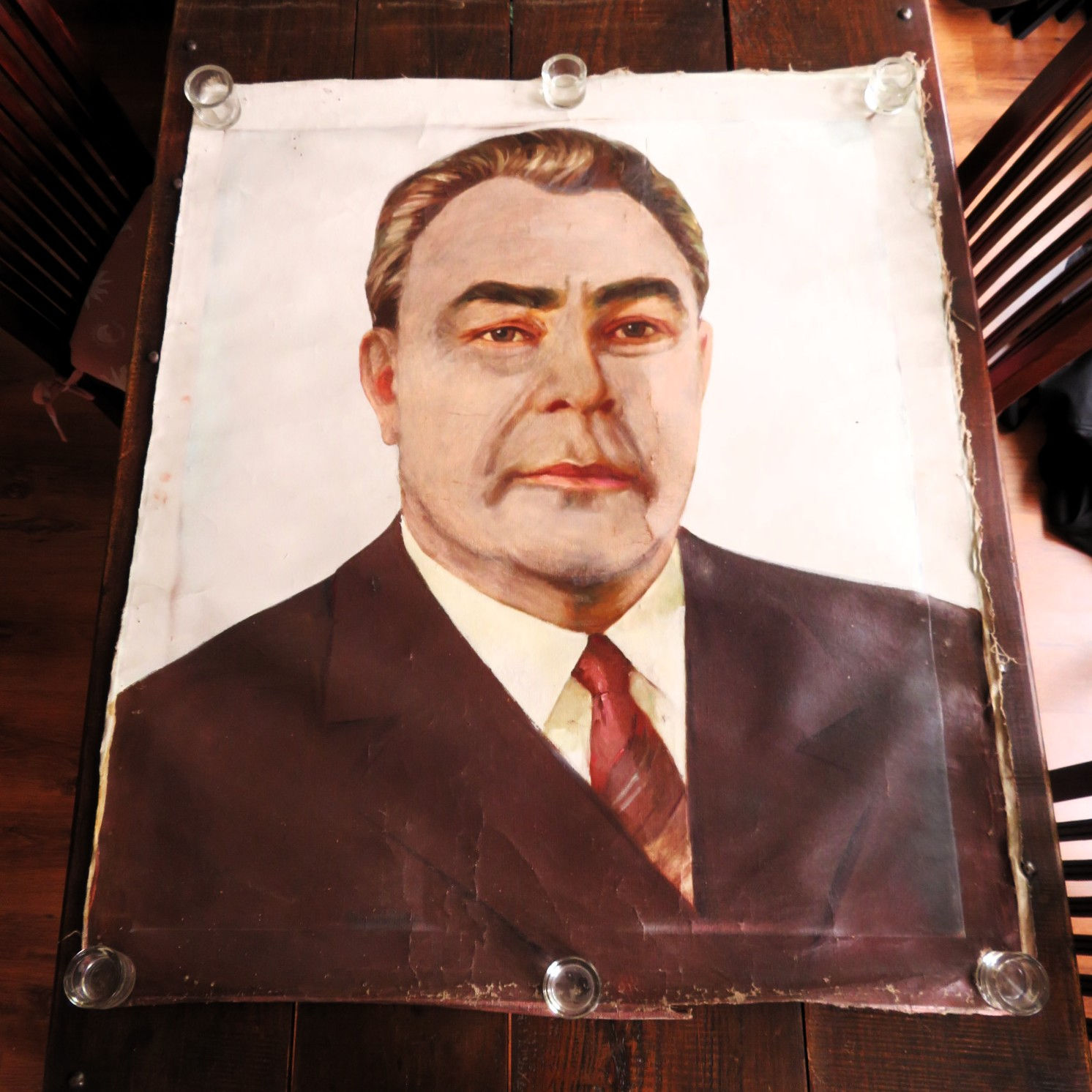 Wallpiece Soviet Russia Canvas Painting Brezhnev
