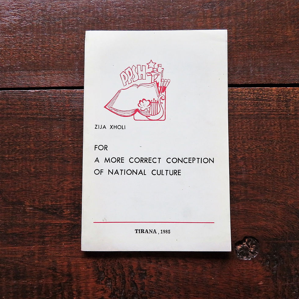 Book Albania For A More Correct Conception Of National Culture 1985