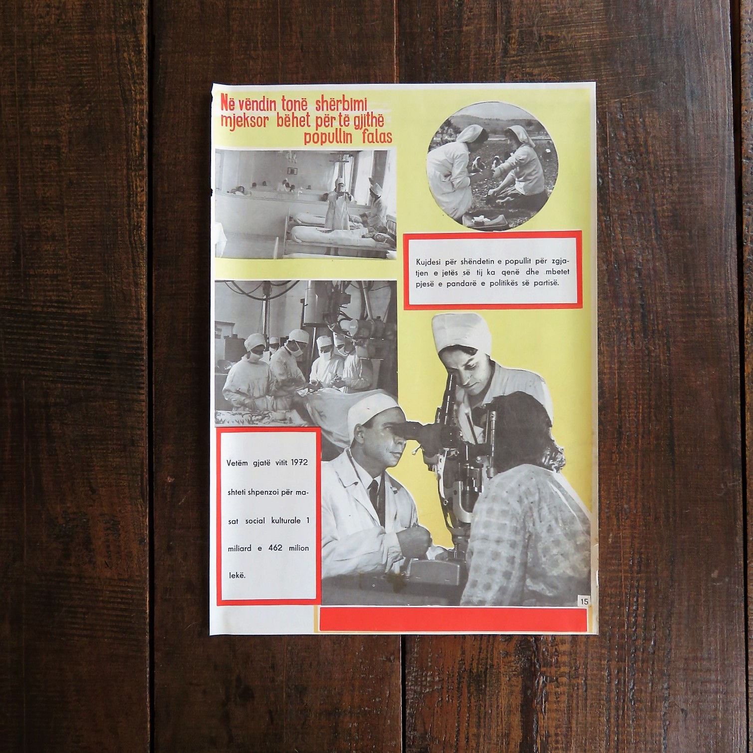 Poster Albania In Our Country Medical Service Is Free For All People 1974