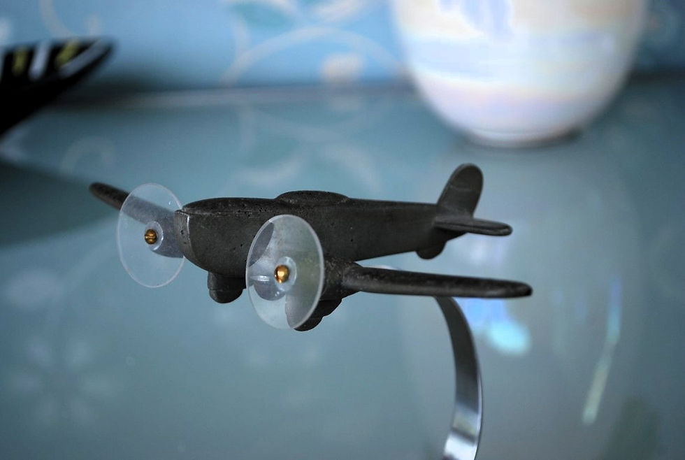 Thumbnail: Airplane On Heavy Base With Photo Frame Holder