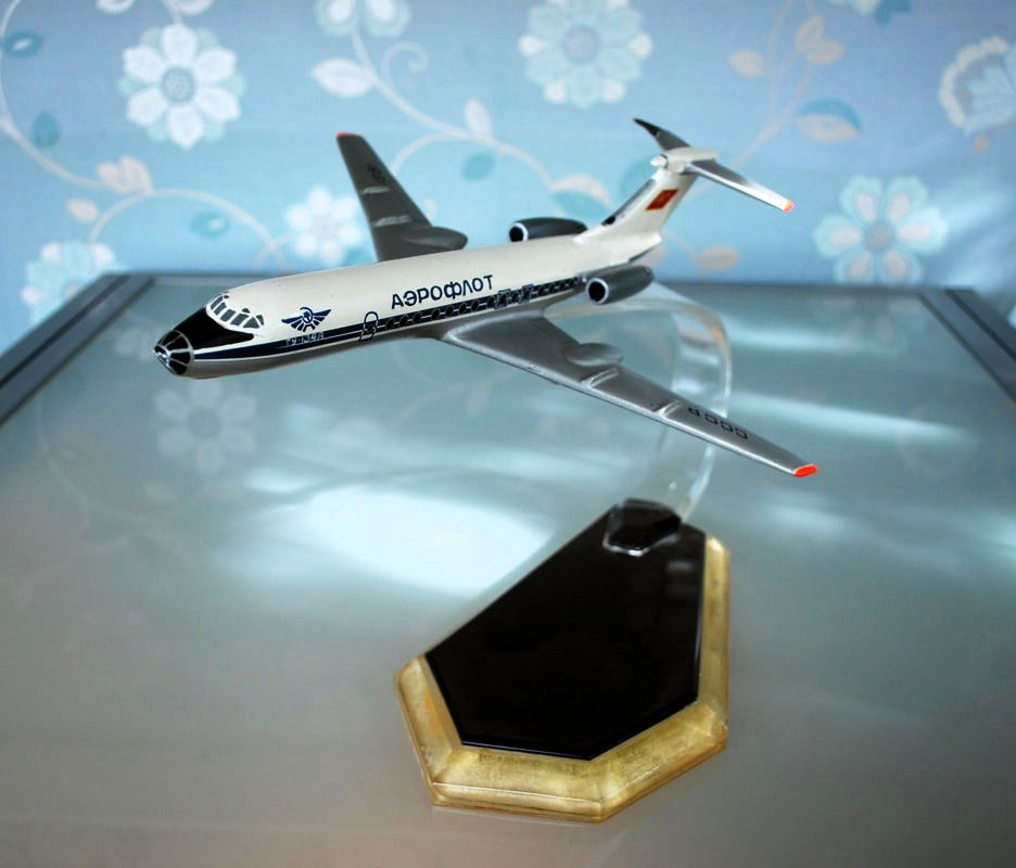 Thumbnail: Desktop Soviet Russia Model Aeroflot Tupolev TU-134 Handmade