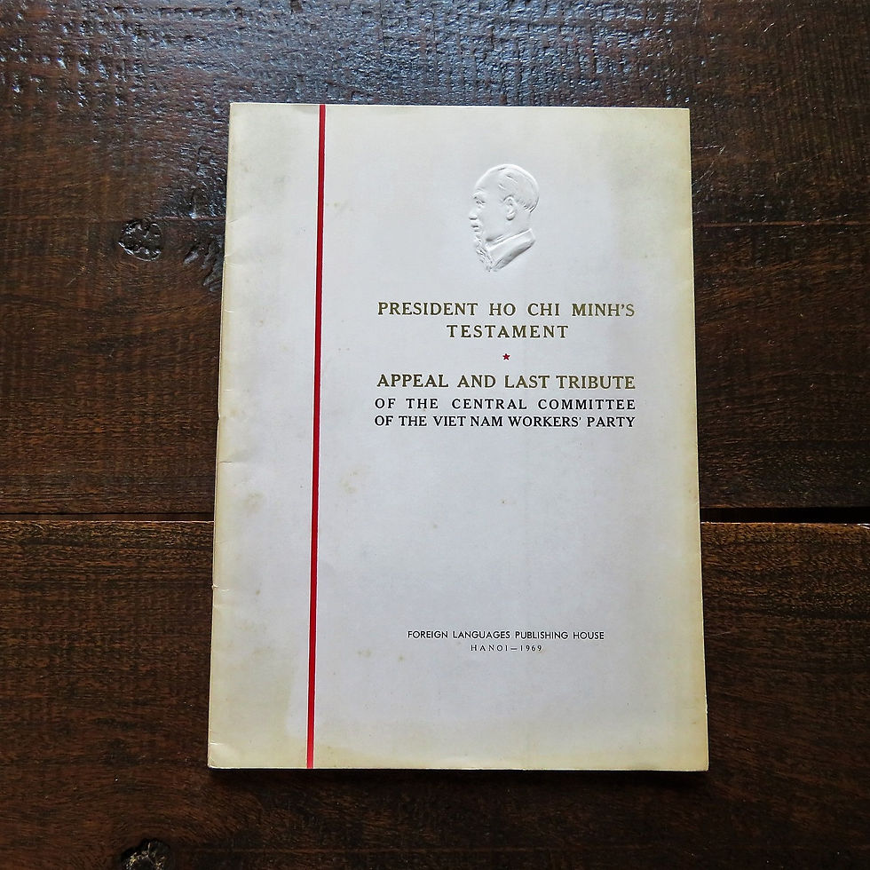 Book Vietnam President Ho Chi Minh’s Testament 1969