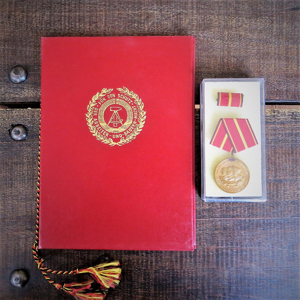 Thumbnail: Medal DDR Distinguished Service National People’s Army Gold With Certificate