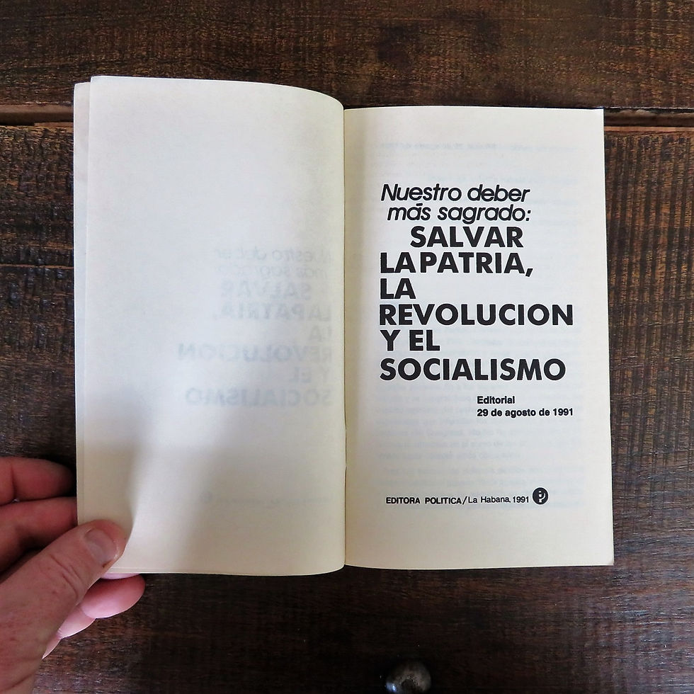 Thumbnail: Salvar La Patria, La Revolucion Y El Socialismo 1991