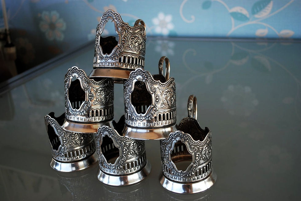 Thumbnail: Tableware Soviet Russia Soviet Tea Glass Holders