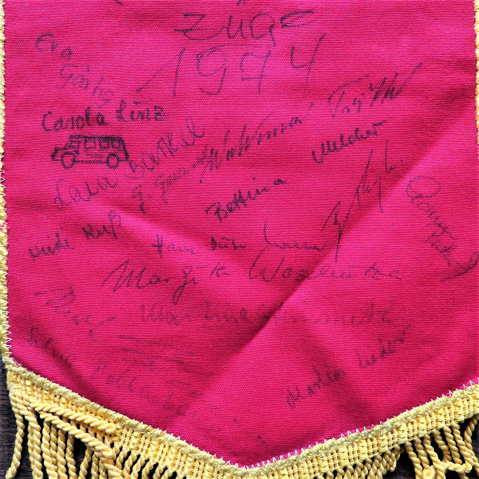 Thumbnail: DDR Pennant With Signatures 1974