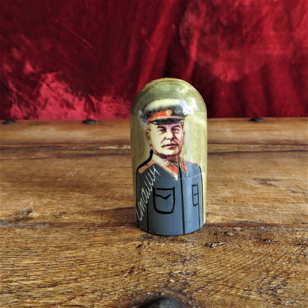 Thumbnail: Matroesjka Nesting Dolls Lenin, Stalin, Brezhnev, Gorbatsjov, Putin