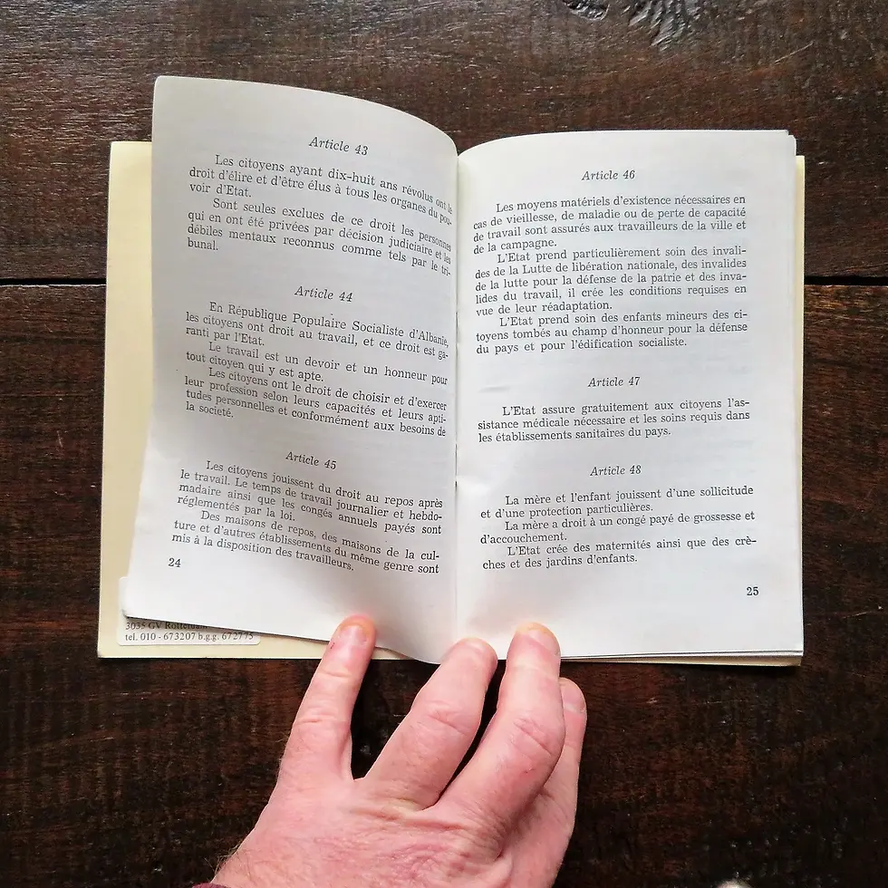 Thumbnail: Book Albania Constitution De La Republique Populaire Socialiste D’ Albanie 1977