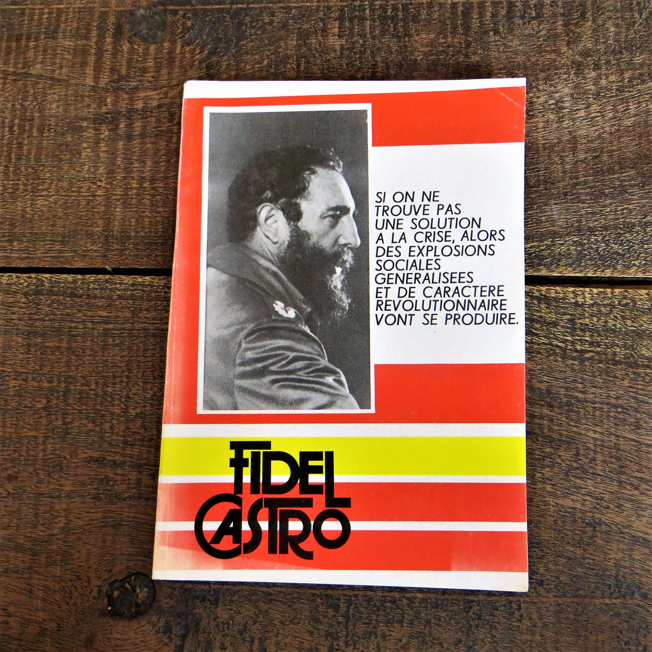 Book From Fidel Castro In French 1985