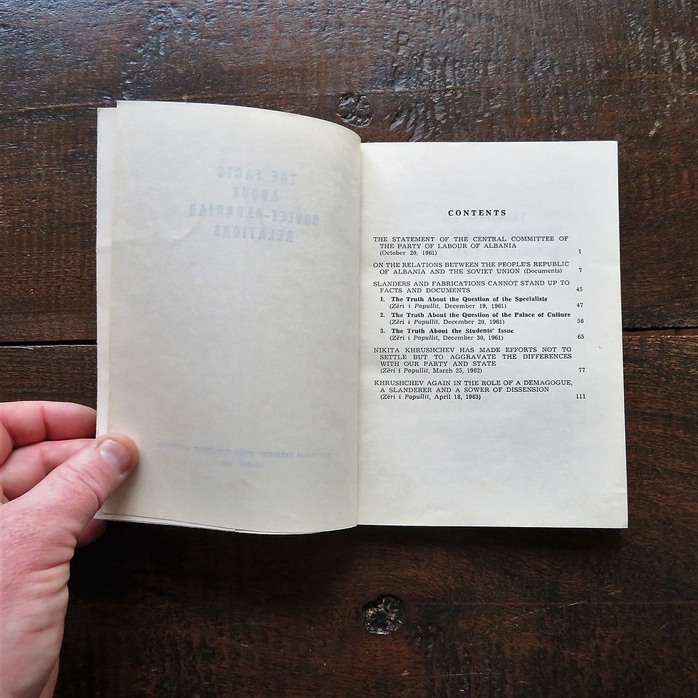 Thumbnail: Book Albania The Facts About Soviet Albanian Relations 1964