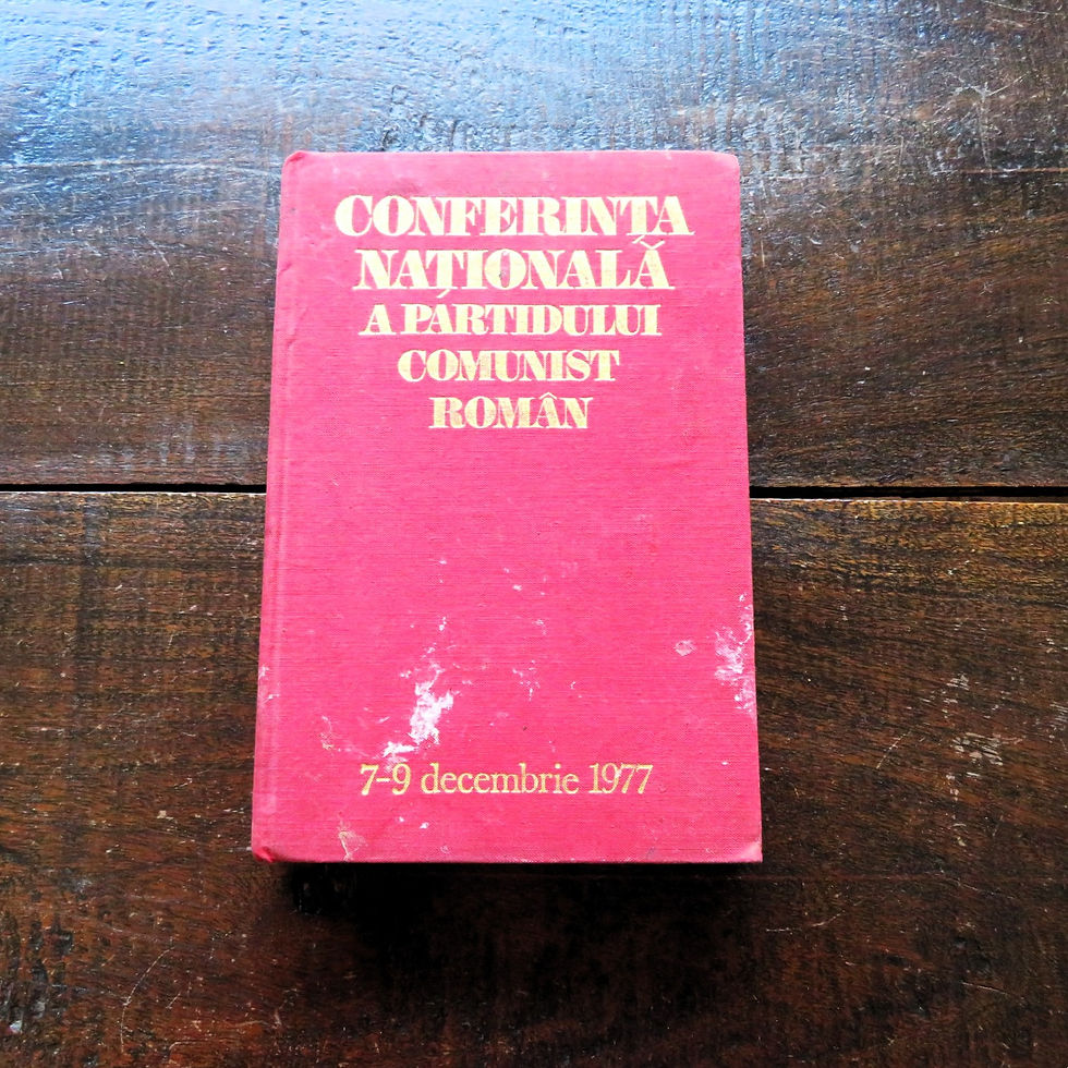 Book National Conference Of Romanian Communist Party 7-9 December 1977 1978