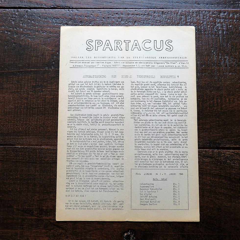 Magazine Netherlands Spartacus No.2 1965