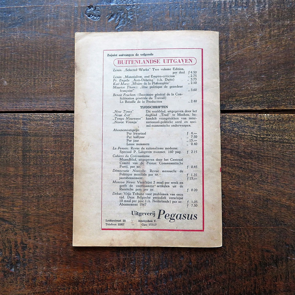 Thumbnail: Magazine Netherlands Politics And Culture 2nd. Year No.10 October 1947