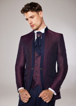 Costume de cérémonie Empire du Marié Olbia bleu bordeaux