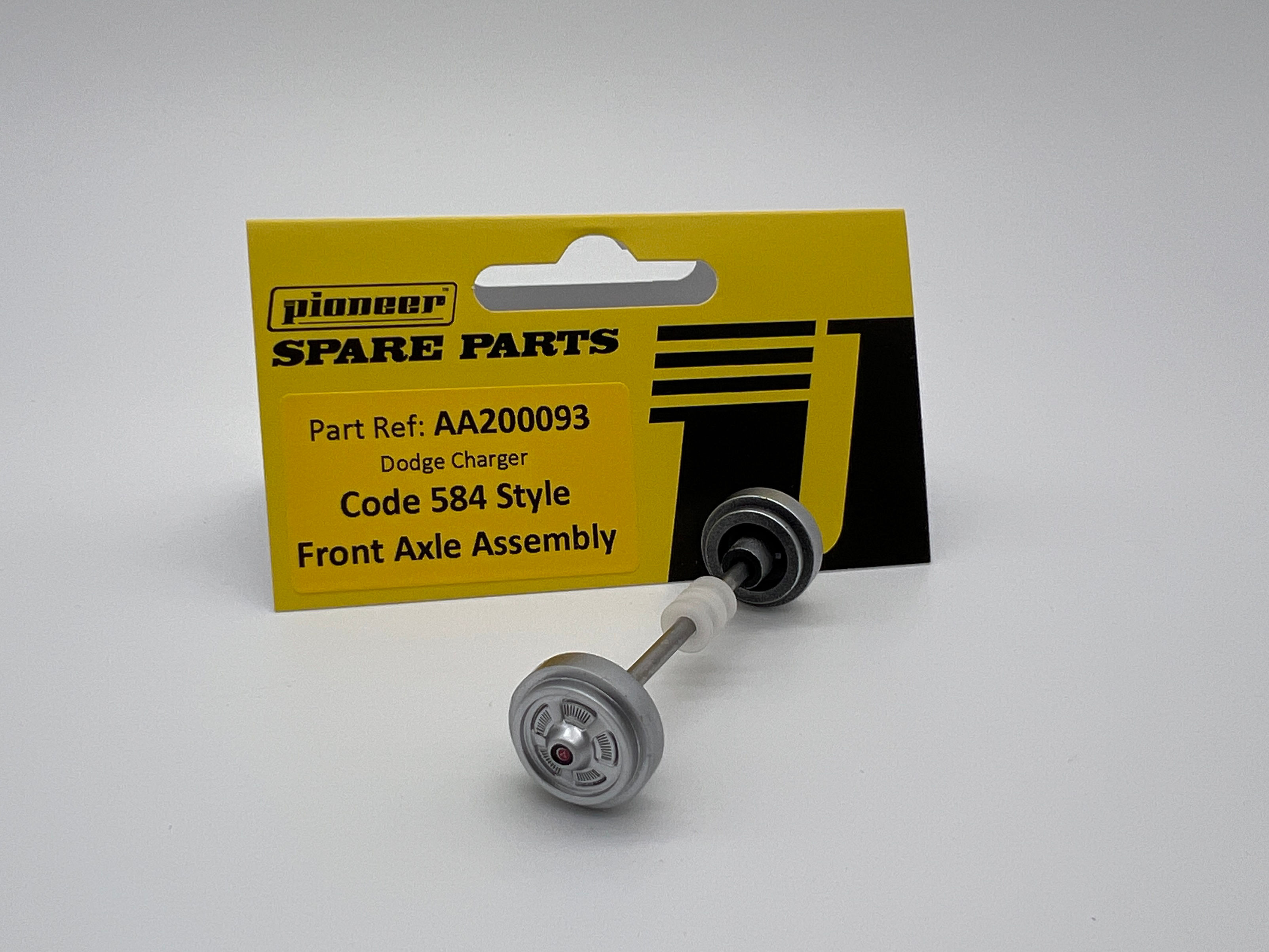 Pioneer BULLITT Charger Front Axle Assembly - 'Hubcap' Wheels