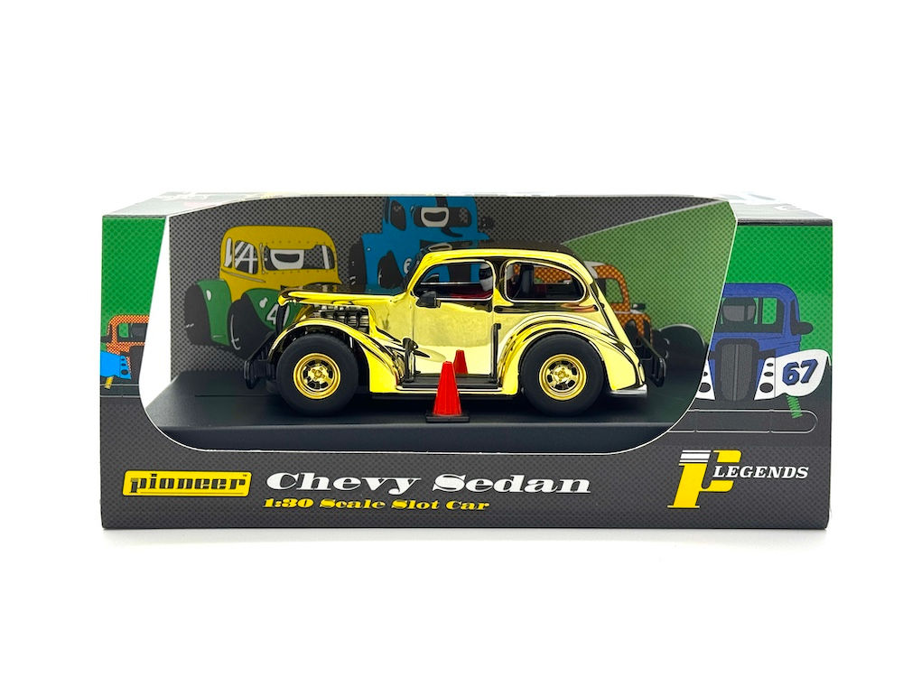 P190-SE Pioneer Chevy Seden Legends Racer, Gold-chrome Plated, Special Edition