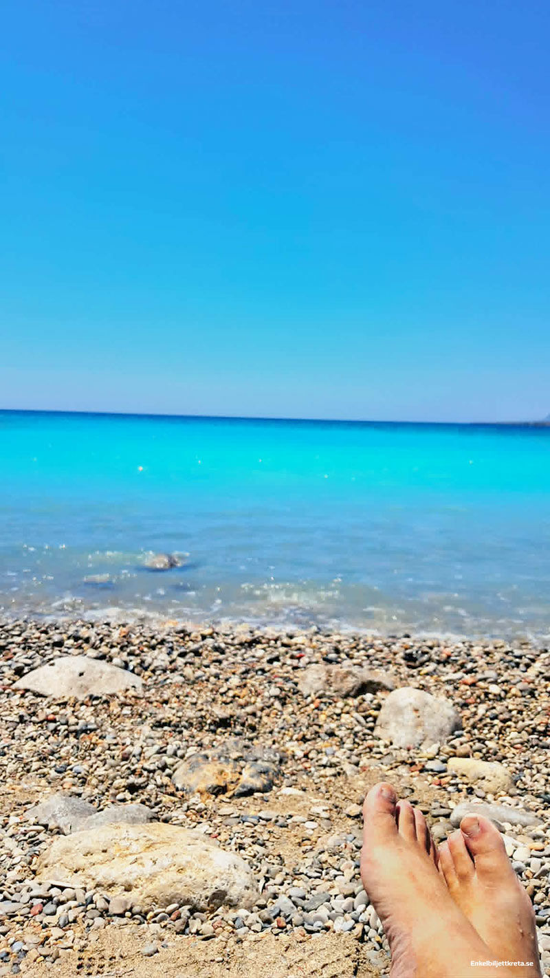Ett dopp i "Dagens Badkar" - Votsalaki Beach (Goudouras).