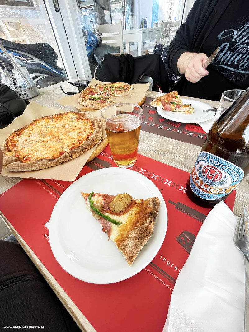 När Pizzan kallar mitt namn! Dagstur till stan med Dimi (L'angolo, Ierapetra).