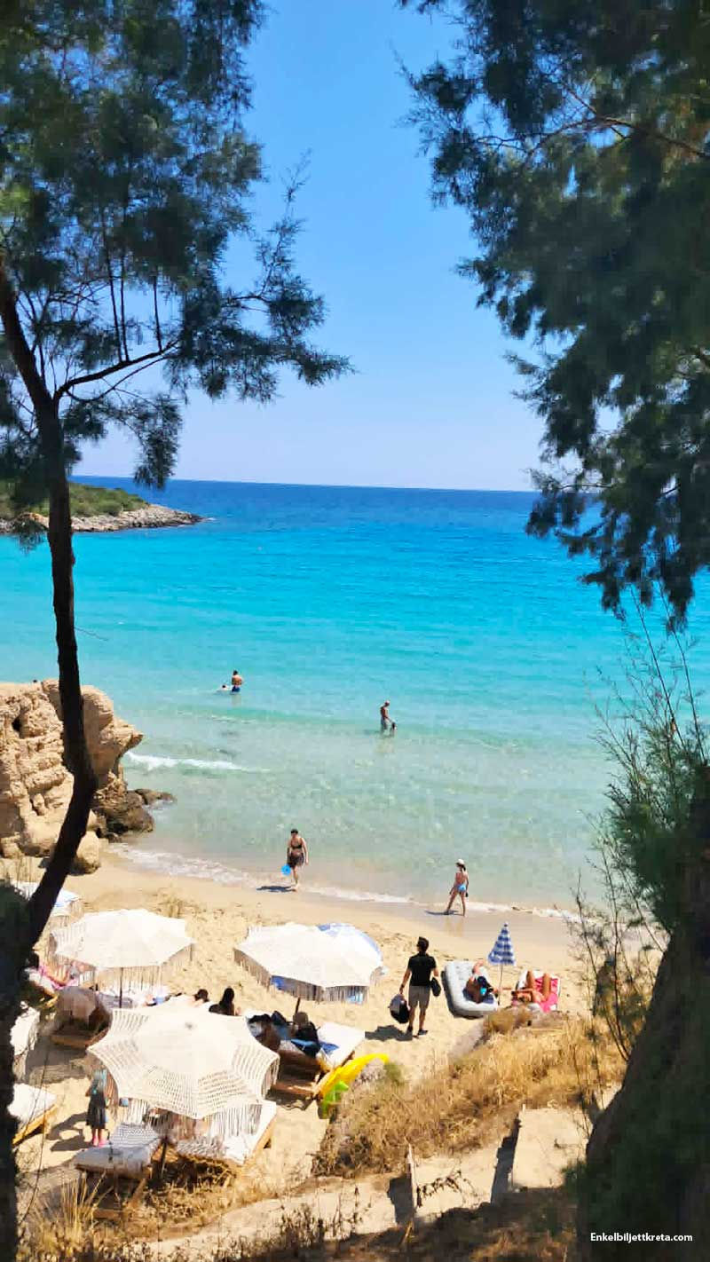 "Golden Beach" (Voulismeni) i Istro, Underbar sandstrand, dykvatten i världsklass.