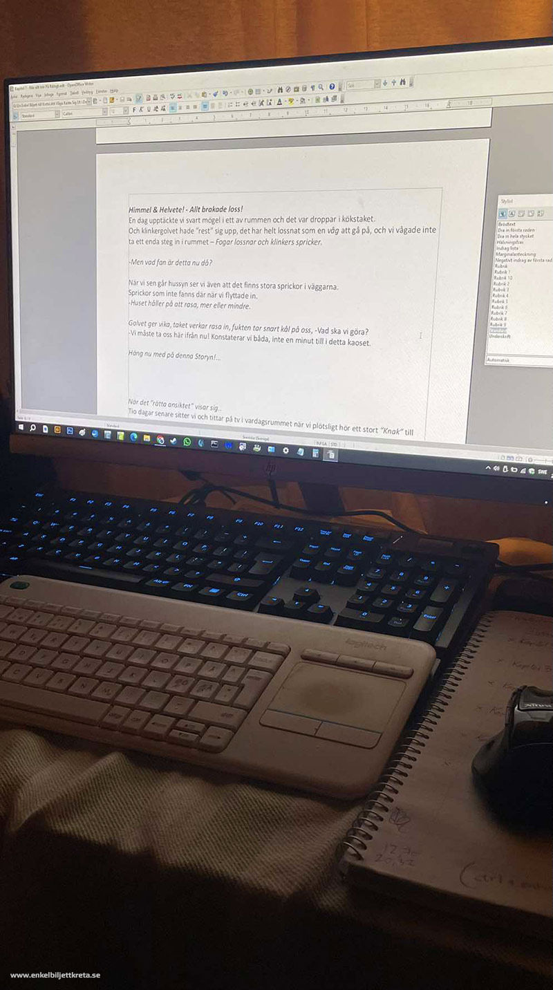 Full fart på skriveriet, det är Deadlines, Format, Korrläsning och annat som ska prioriteras...