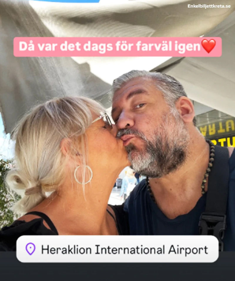 Sista bilden tillsammans - Ett farväl på Heraklion Flygplats 2024. Ett lyckligt "Farväl" där vi kunde se framåt att snart få ses igen. Denna gången var den sista, sen aldrig med vara ifrån varandra..