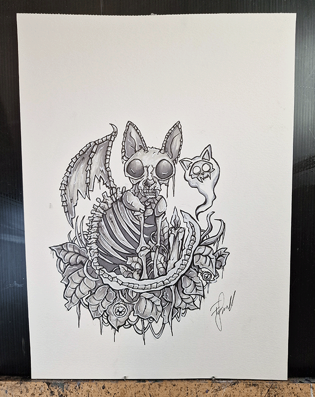 Thumbnail: Hell Kitty, Original Kunstwerk