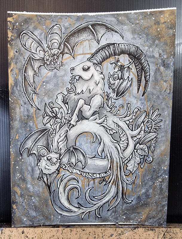 Miniaturbild: Sternzeichen Steinbock, Original Kunstwerk