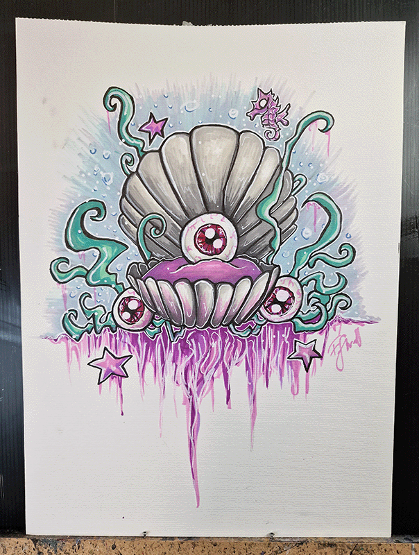 Miniaturbild: Gemeine Muschel, Original Kunstwerk