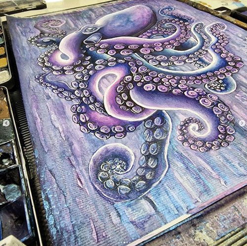 Thumbnail: Oktopus, Original Kunstwerk