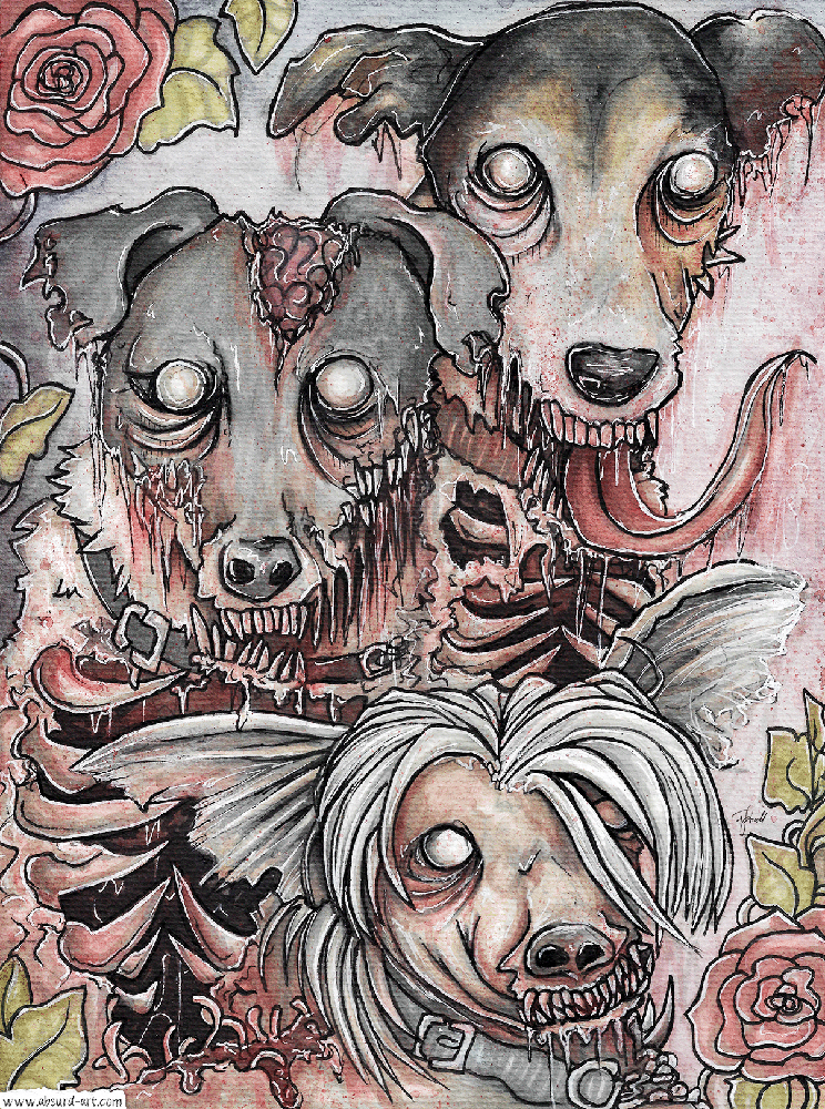 Miniaturbild: Zombiekatur DIN A5 nach Fotovorlage