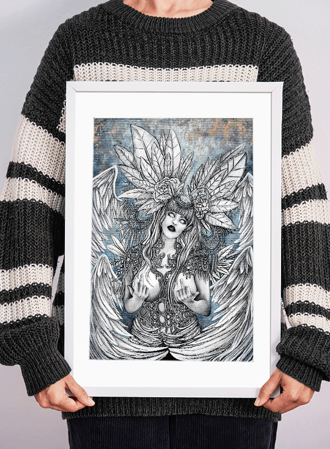 Thumbnail: Schutzengel  Kunstdruck