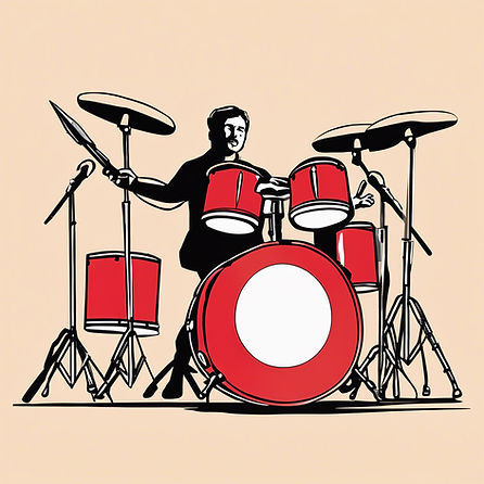 Drummer playing drums